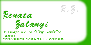 renata zalanyi business card